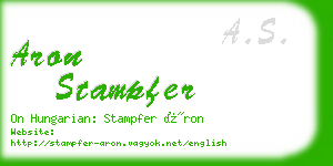 aron stampfer business card